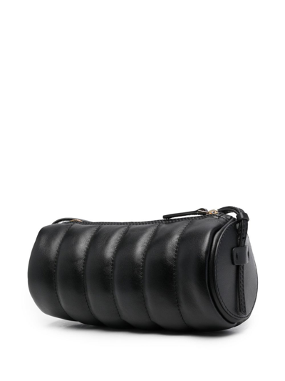 Shop Manu Atelier Padded Cylinder Leather Shoulder Bag