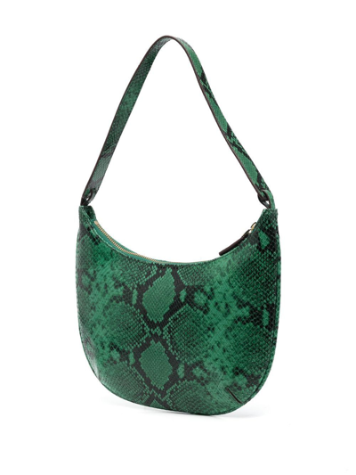 Shop Manu Atelier Manu Mini Hobo Leather Bag In Green