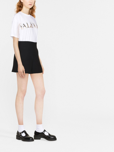 Shop Valentino Embroidered Logo Cotton T-shirt In White