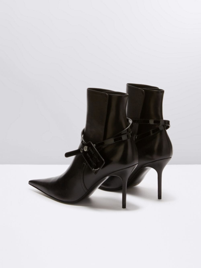 Shop Off-white Leather Ankle Boots