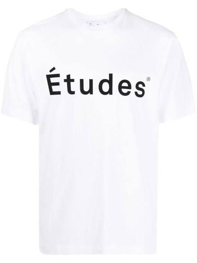 Shop Etudes Studio Organic Cotton Logo T-shirt In White