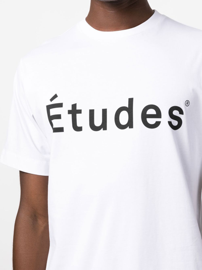 Shop Etudes Studio Organic Cotton Logo T-shirt In White