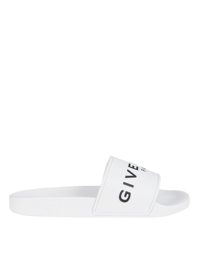 Givenchy Contrast Logo Slides In White