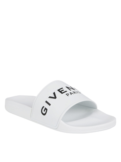 Givenchy Contrast Logo Slides In White