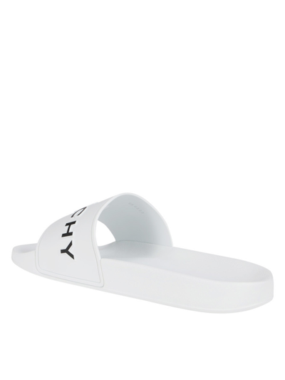 Givenchy Contrast Logo Slides In White