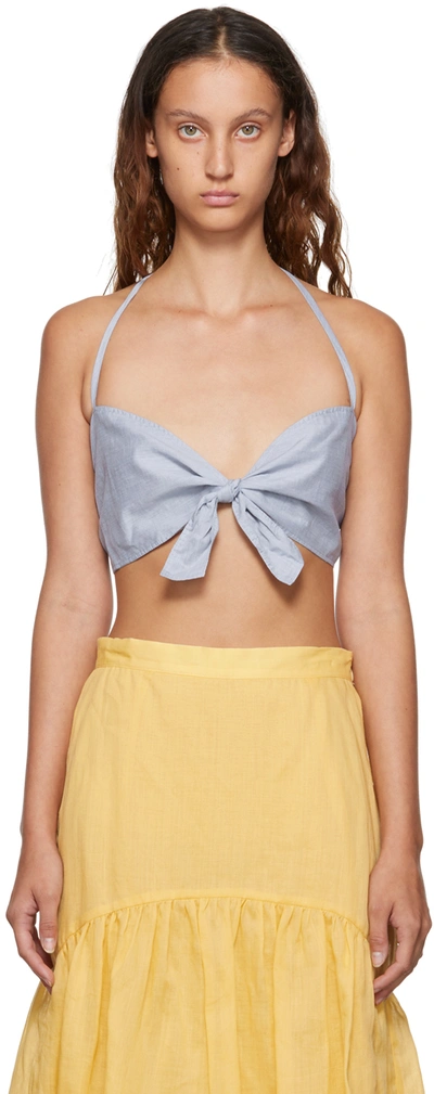 Shop Maryam Nassir Zadeh Ssense Exclusive Blue Pina Camisole In 780 Ice Blue