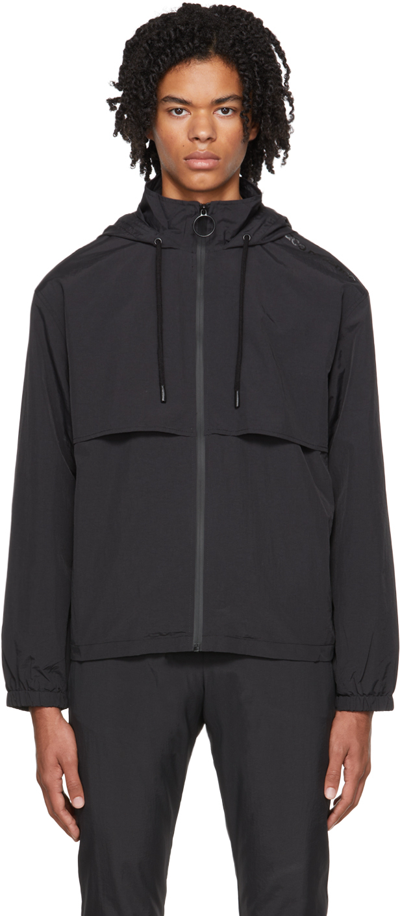 Shop Paco Rabanne Black Hooded Jacket In P001 Black