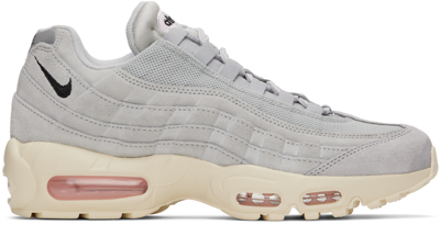 Shop Nike Gray Air Max 95 Low-top Sneakers In Grey Fog/pink Foam -