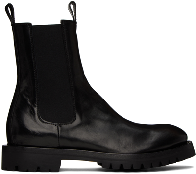 Shop Officine Creative Black Issey 002 Chelsea Boots In Fiore Lux Nero