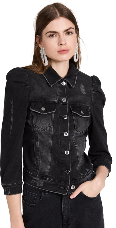 Shop Retroféte Ada Jacket In Faded Black Terry
