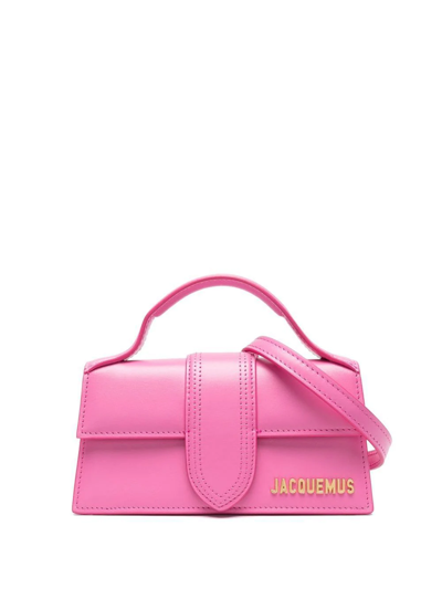 Shop Jacquemus Le Bambino Leather Tote Bag In Pink
