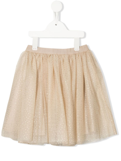 Bonpoint Kids' Jupe Habillee Dotted Tulle Dress Pois Beige In Neutrals |  ModeSens