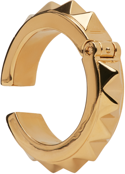Shop Valentino Gold Rockstud Single Ear Cuff In Cs4 Oro 18