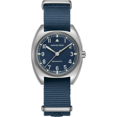 Hamilton Khaki Aviation Pilot Pioneer Mechanical In Blue