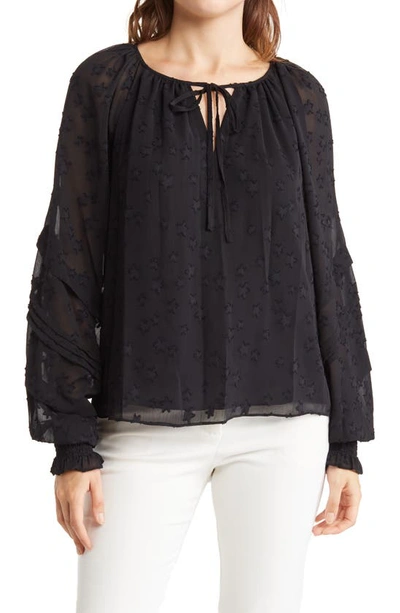 Shop Ramy Brook Dory Textured Star Blouse In Black