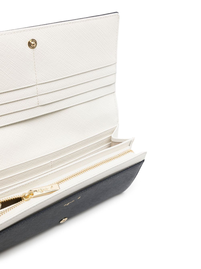 Agnès B. Grained-leather Purse In Blue