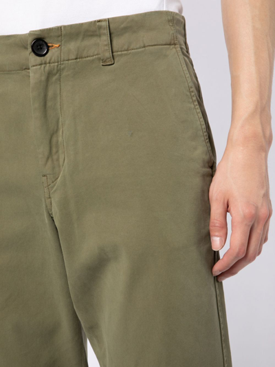 Shop Ps By Paul Smith Mid-rise Slim-cut Trousers In Green