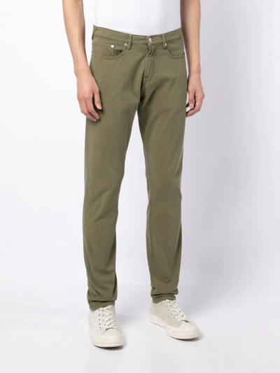 Shop Ps By Paul Smith Slim-cut Mid-rise Jeans In Green
