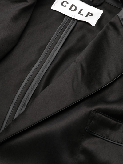 Shop Cdlp Lyocell Belted Robe In Black