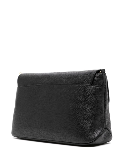 Shop Agnès B. Grained-leather Satchel In Black
