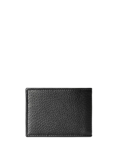 Shop Gucci Horsebit Leather Bifold Wallet In Black