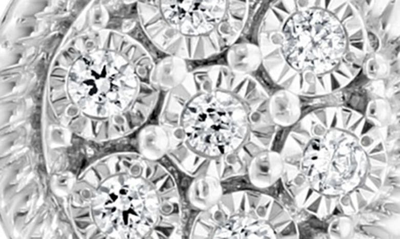 Effy Sterling Silver Round Diamond Stud Earrings In Metallic
