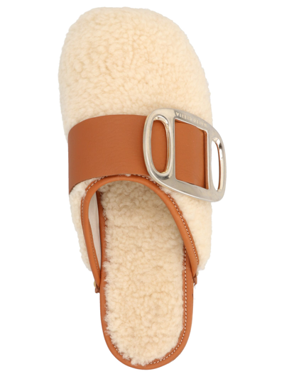 Jejia Brown Jodie Mules In Multicolor