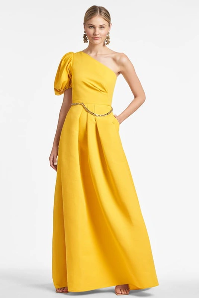 Shop Sachin & Babi Soleil Gown In Yellow