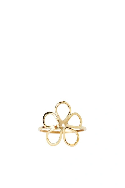 Shop Amorcito Azuma Daisy Flower Ring In Gold