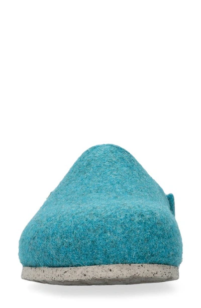 Shop Mephisto Polli Wool Slipper In Turquoise Sweety Taupe/ Grey