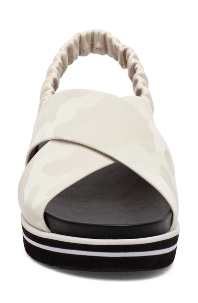Linea Paolo Rhea Sandal In Ivory Camo Print Leather