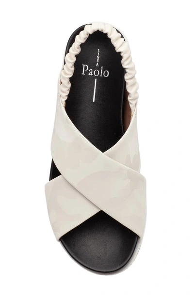Linea Paolo Rhea Sandal In Ivory Camo Print Leather