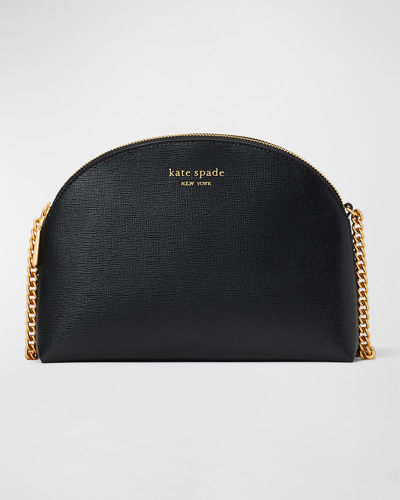 Shop Kate Spade Double Zip Leather Crossbody Bag In Black