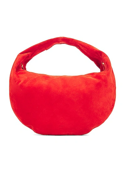 Shop Khaite Medium Olivia Hobo Bag In Scarlet Red