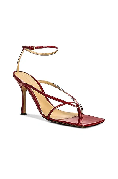 Bottega Veneta Stretch Ankle Strap Sandals In Apple Candy
