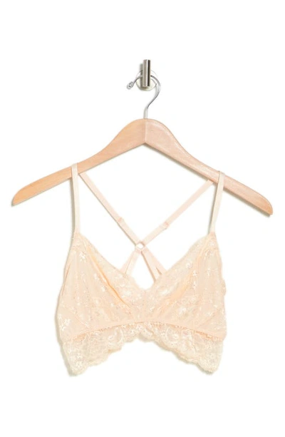 Shop Wishlist Crossback Lace Bralette In Blush