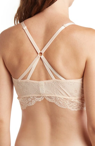 Shop Wishlist Crossback Lace Bralette In Blush