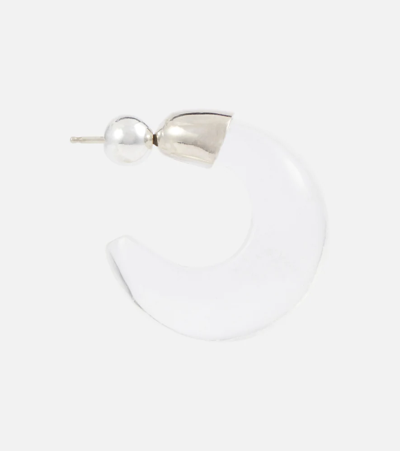Shop Sophie Buhai Donut Sterling Silver And Quartz Hoop Earrings In White