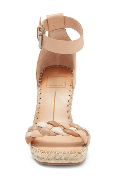 Shop Dolce Vita Nilton Ankle Strap Wedge Sandal In Natural Multi