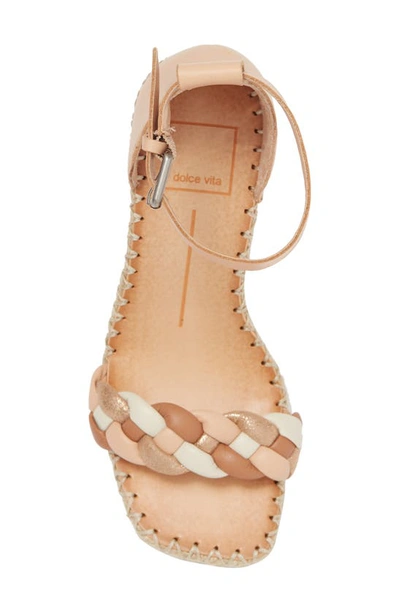 Shop Dolce Vita Nilton Ankle Strap Wedge Sandal In Natural Multi