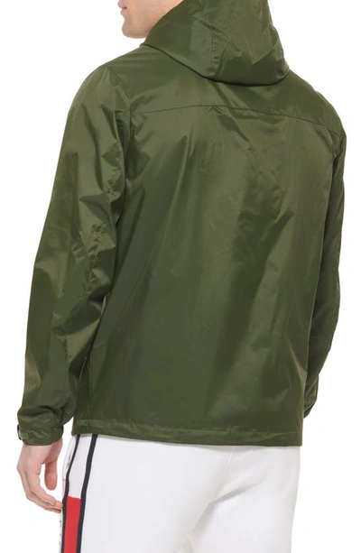Tommy Hilfiger Tommy Rain Slicker Jacket In Olive