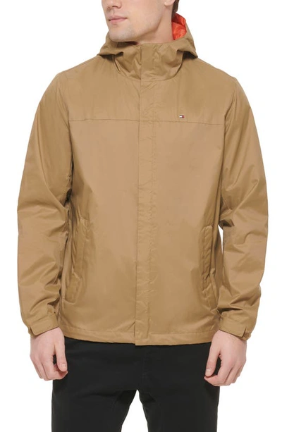 Tommy Hilfiger Tommy Rain Slicker Jacket In Khaki