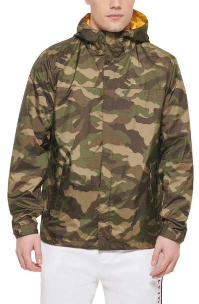 Tommy Hilfiger Tommy Rain Slicker Jacket In Camouflage