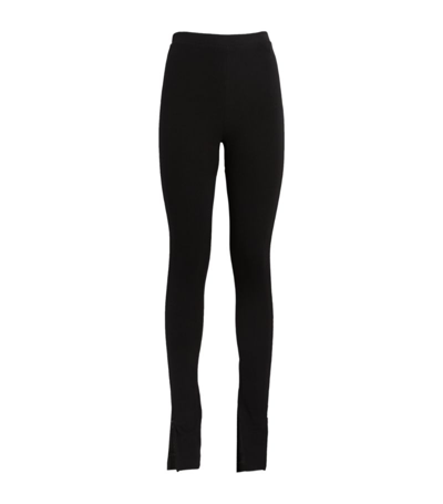 Shop Totême Jersey Zip Leggings In Black