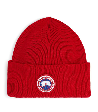 Shop Canada Goose Merino Wool Logo Hat In Multi