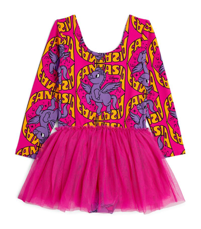 Shop Stella Mccartney Kids Unicorn Print Dress (3-12 Years) In Pink