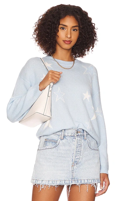 Rails Perci Star Sweater In Powder Blue White Stars