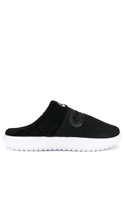 Shop Nike Burrow Slipper In Black & White