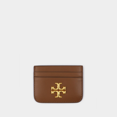 Tory Burch Eleanor Card Case In Brown
