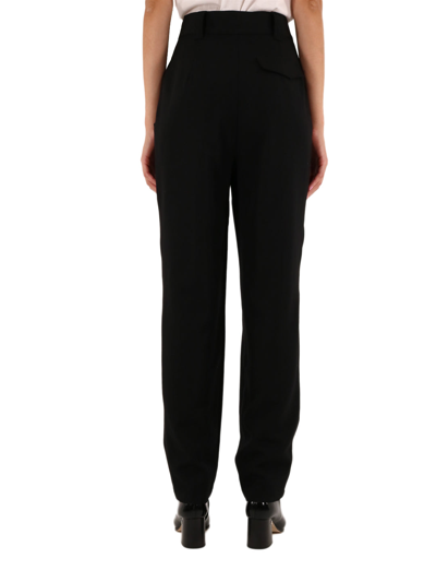 Shop Alessandra Rich Wool Trousers Black